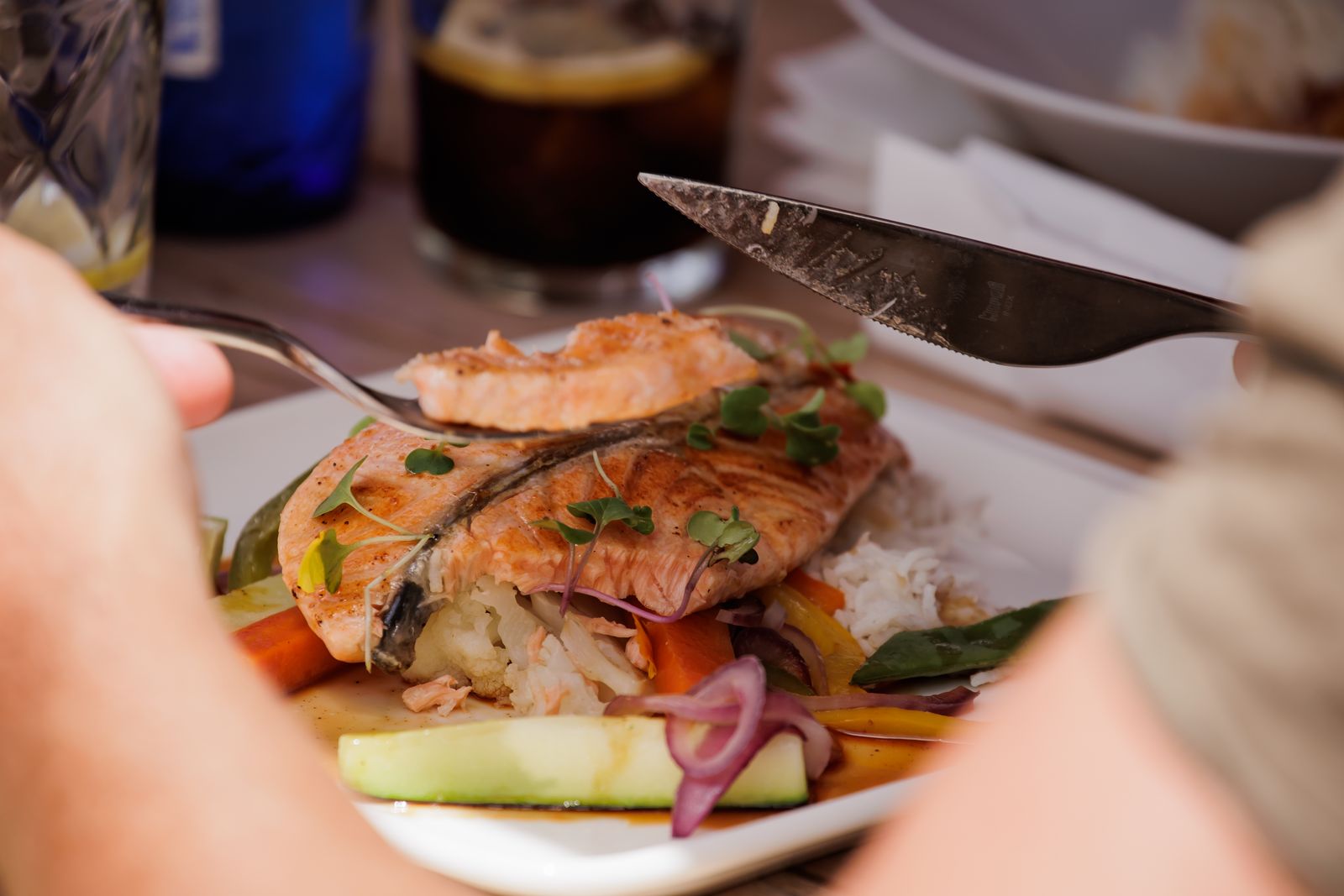 Grilled salmon